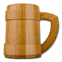 Кружка из дерева светлый ясень или вяз