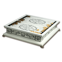 Настольные игры из дерева 3 в 1 белый бокс