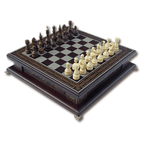 Настольные игры из дерева 3 в 1 тёмный бокс